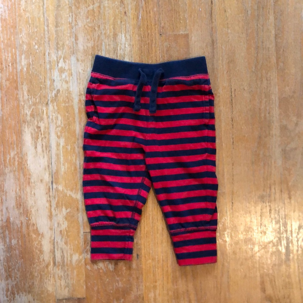 Baby Gap Navy and Red Striped Sweatpant